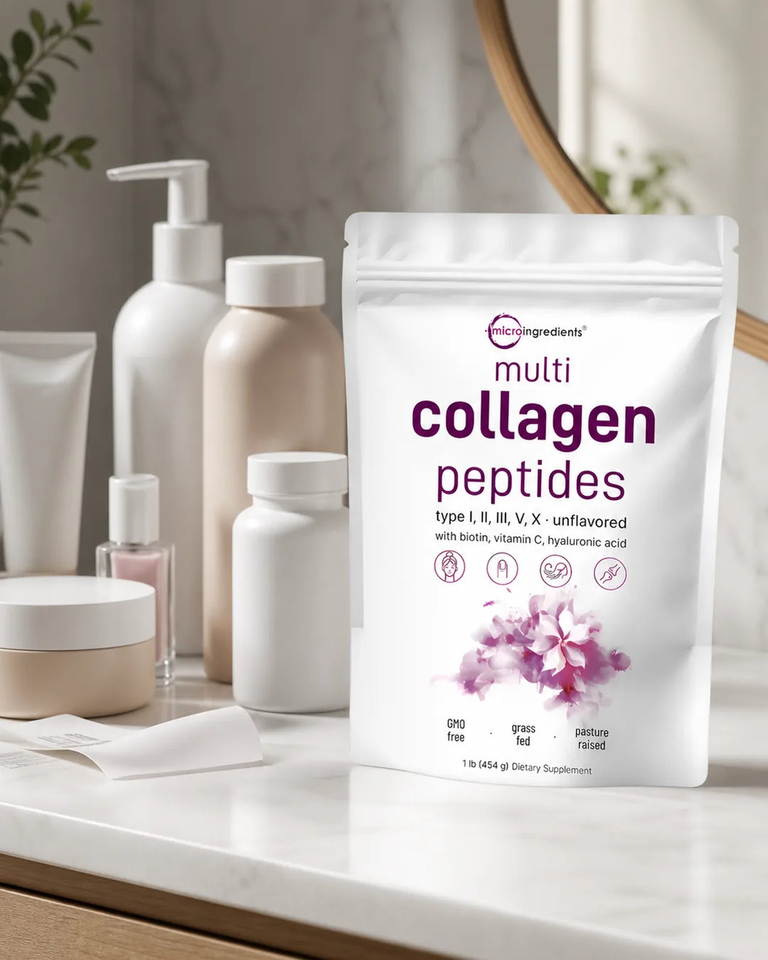 Multi Collagen Peptides MicroIngredients de 2 libras
