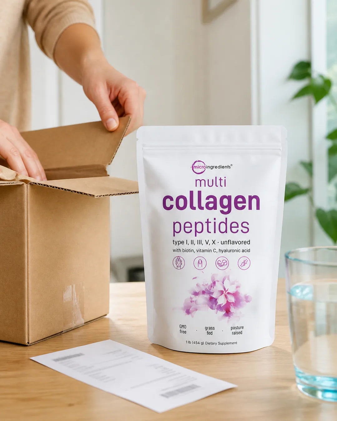 Multi Collagen Peptides MicroIngredients de 2 libras