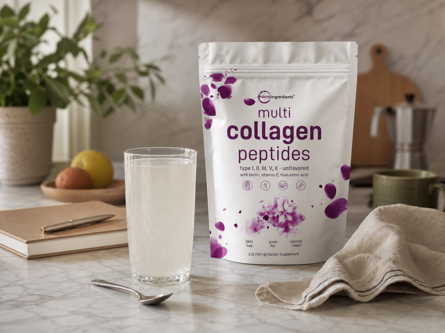 Escena editorial de MultiCollagen Peptides