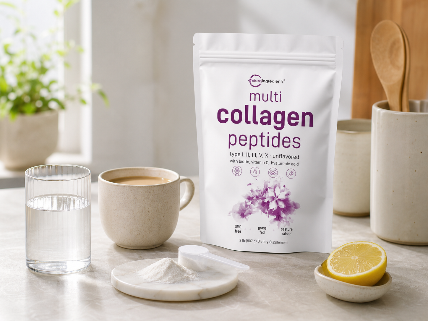 Escena editorial de MultiCollagen Peptides