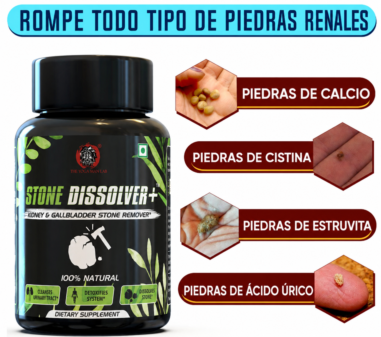 STONE DISSOLVER + frasco primer plano