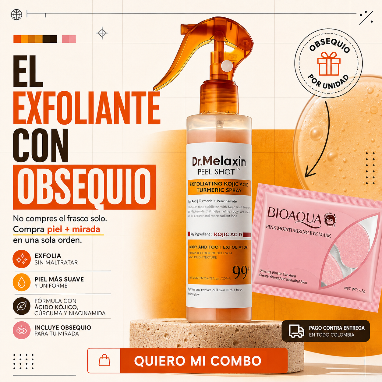 Obsequio por cada unidad del combo