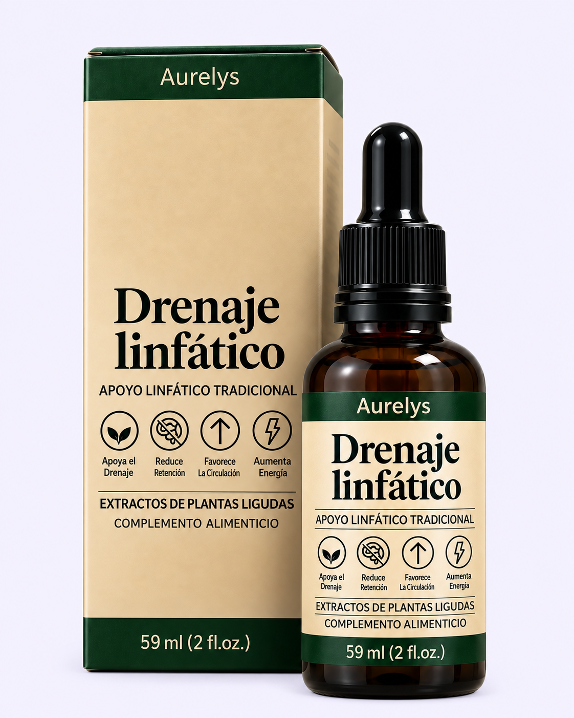 Presentación real de Aurelys de 59 ml